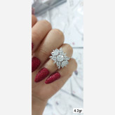 انگشتر نگین ماکیز نقره