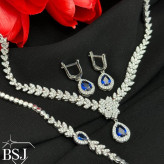 سرویس نقره نگین یاقوت کبود