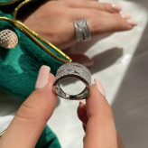 انگشتر جواهری نگین باگت